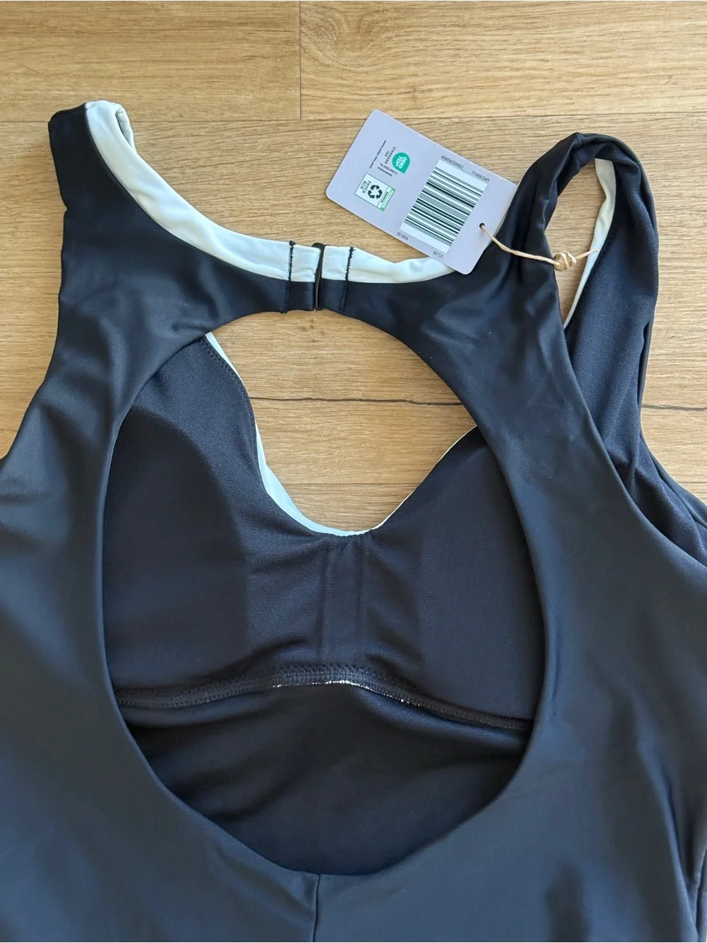 Serra Black and White One-Piece Swimsuit- Large